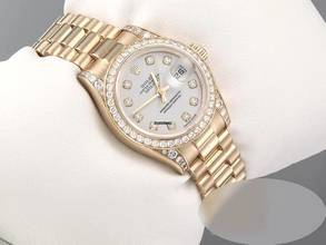 Thumbnail von Rolex Lady-Datejust 26mm 179158 Gelbgold 750 Diamanten Automatik Gold Damen