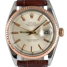 Thumbnail von Rolex Datejust 36 1601 silver dial steel and rose gold 1967