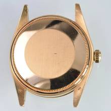 Thumbnail von Rolex Oyster Perpetual Date 1503 blue dial yellow gold 18KT 1969's
