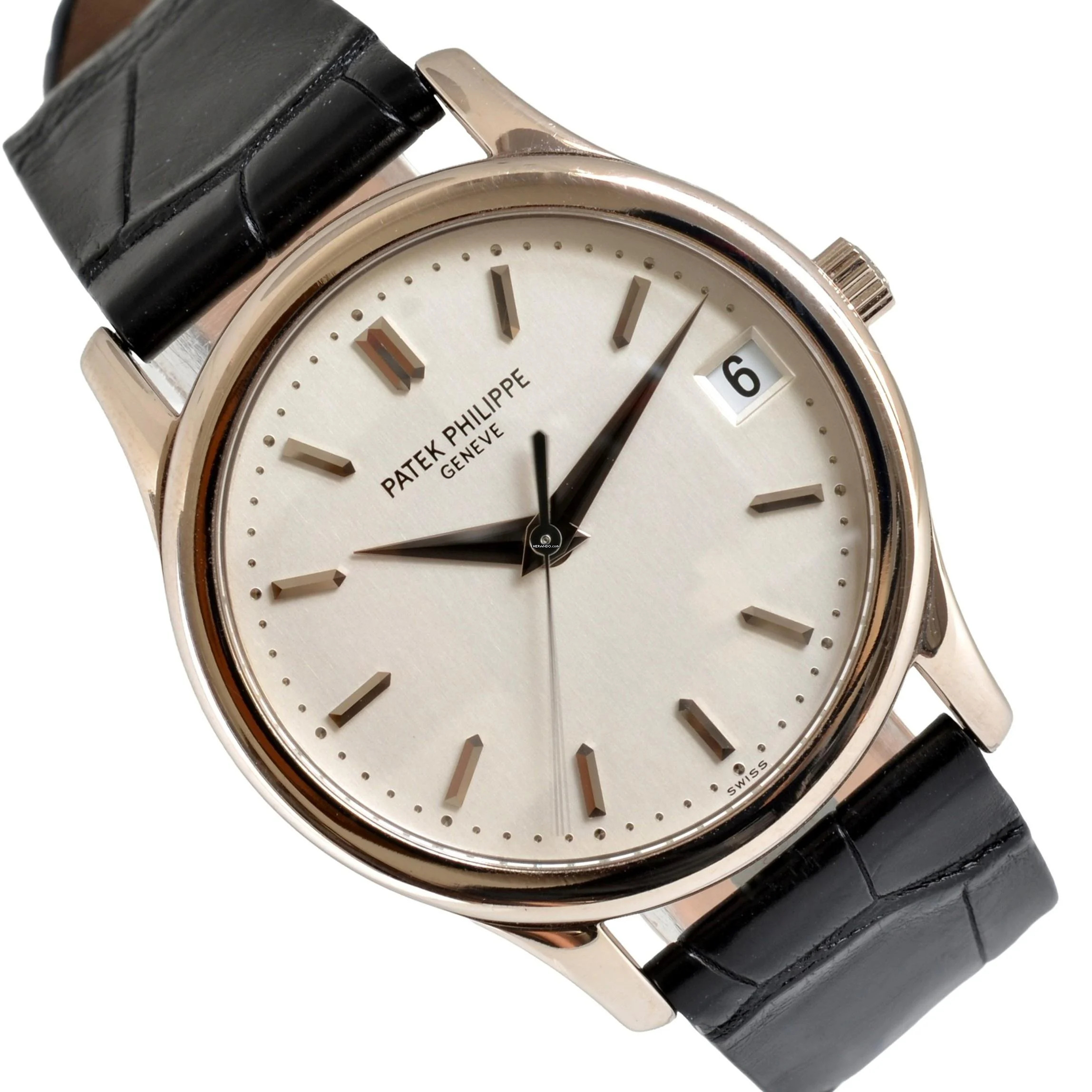  Patek Philippe Calatrava Date 3998 white opaline dial white gold 18KT Automatic 