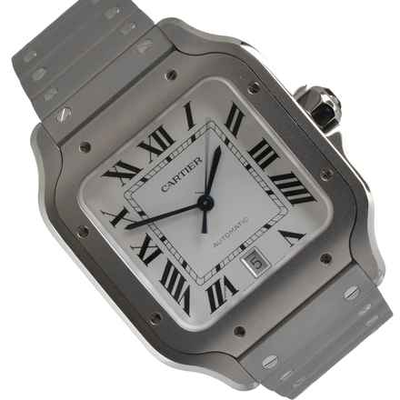  Cartier Santos De Cartier WSSA0089 Large Titanium Full Set NEW Model 