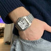 Thumbnail von Cartier Santos De Cartier WSSA0089 Large Titanium Full Set NEW Model