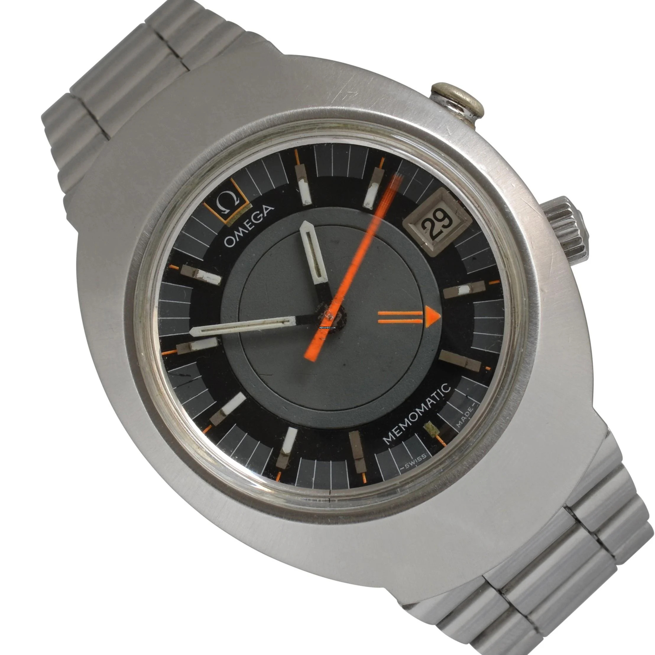 Omega Memomatic Seamaster 166.071 Memomatic Date gray dial 1971