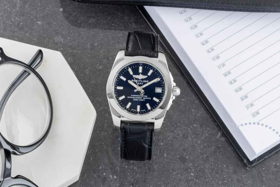  Breitling Galactic 36 Black Dial Edelstahl Quarz Herrenuhr Ref. W7433012/BE08 