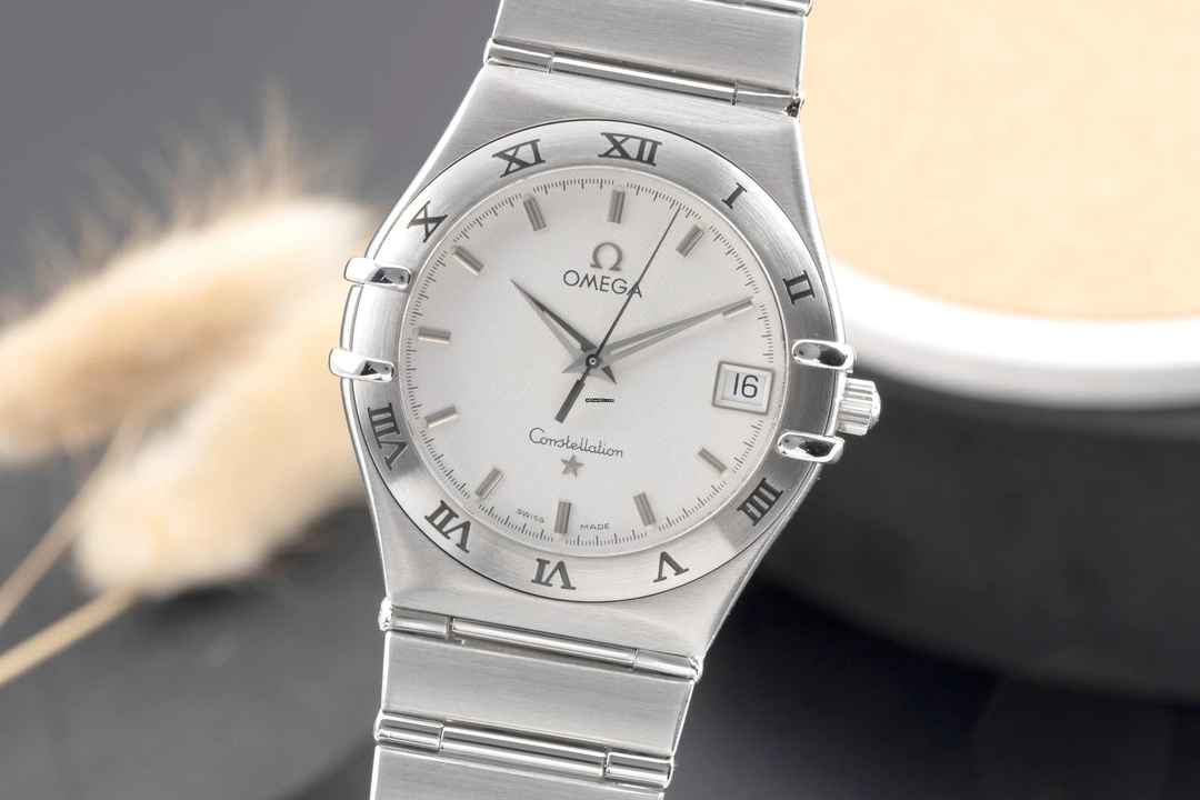 Omega Constellation Quartz Date Edelstahl Quarz Herrenuhr Ref. 1512.30.00 