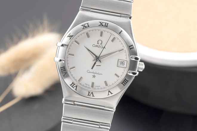  Omega Constellation Quartz Date Edelstahl Quarz Herrenuhr Ref. 1512.30.00 