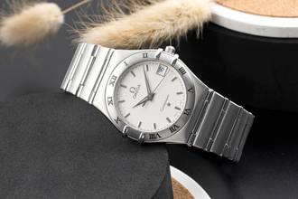 Thumbnail von Omega Constellation Quartz Date Edelstahl Quarz Herrenuhr Ref. 1512.30.00