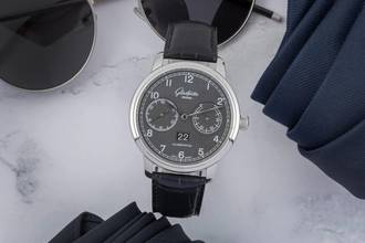 Thumbnail von Glashütte Original Senator Observer Stahl Automatik Herrenuhr R. 100-14-02-02-04