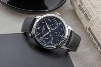 Thumbnail von Glashütte Original Senator Observer Stahl Automatik Herrenuhr Ref. 100-14-07-02-30