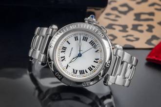 Thumbnail von Cartier Pasha de Cartier Plongeur White Roman Automatik Herrenuhr Ref W31005H3