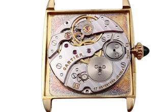 Thumbnail von Cartier Tank Arrondie 18k Gold Handaufzug Herrenuhr Medium Ref. 96041 81722500