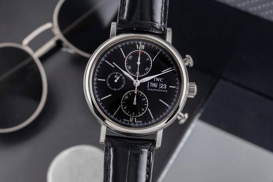  IWC Portofino Chronograph Black Dial Automatik Herrenuhr Ref. IW391002 