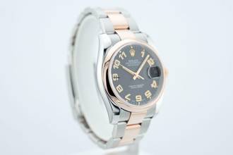 Thumbnail von Rolex Datejust 36 36MM - Rolesor Everose - Black Arabic Dial - Roulette Date Wheel 116201 2012