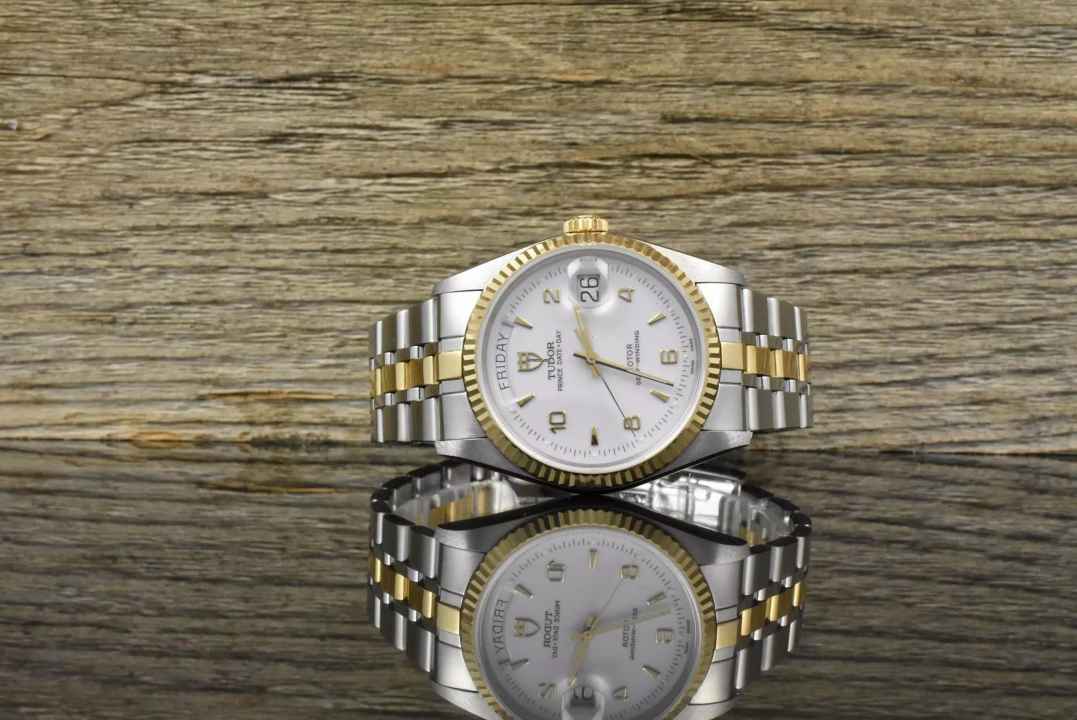  Tudor Prince Date Day 76213 Very Rare White Dial Automatik - Full Set 