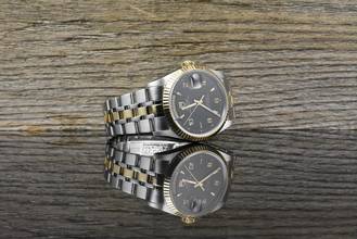 Thumbnail von Tudor Prince Date Day 76213 Black Dial Automatik - Full Set