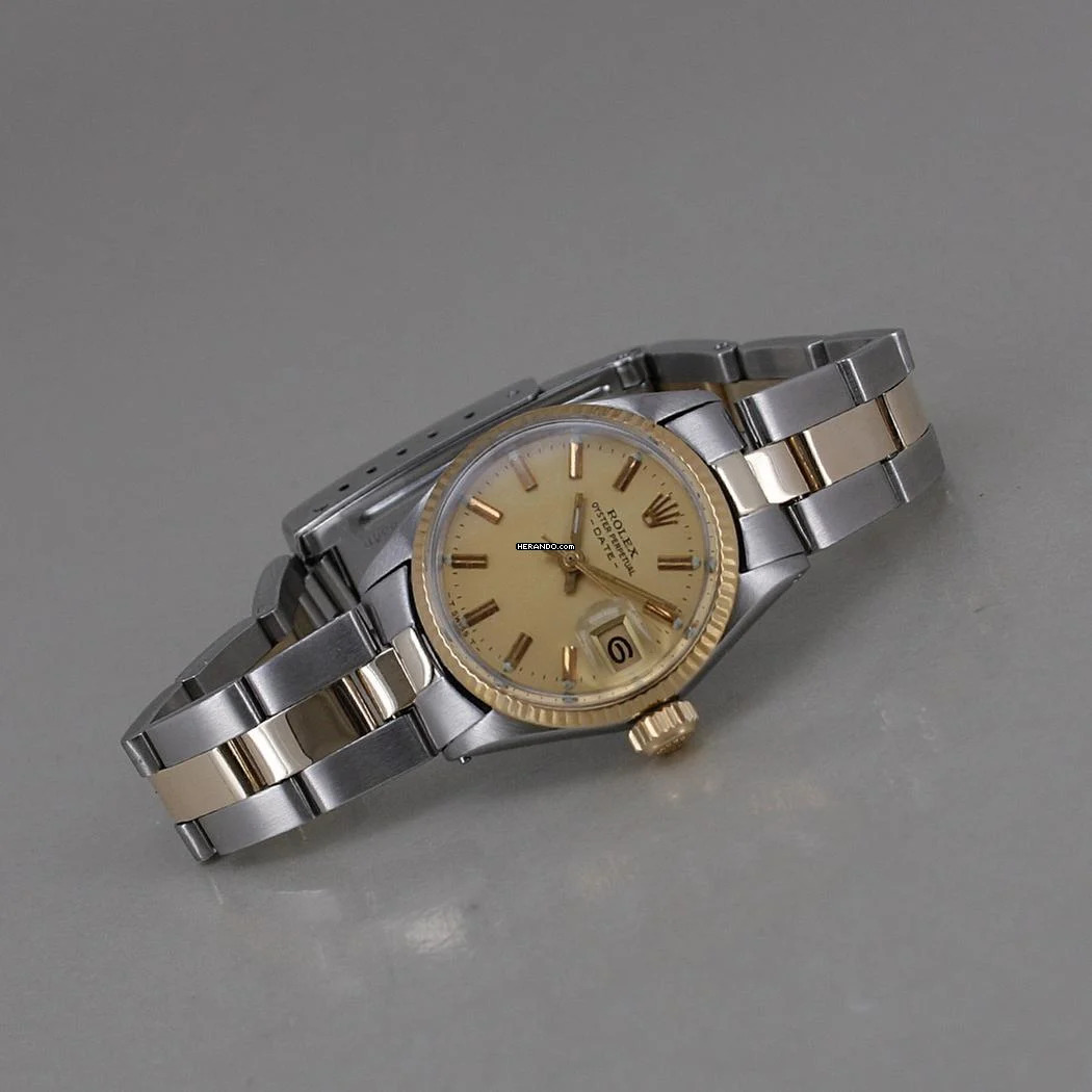  Rolex Oyster Perpetual Lady Date Stahl/18k Gold Ø 25 mm ROLEX Revision 05/2024 danach ungetragen 