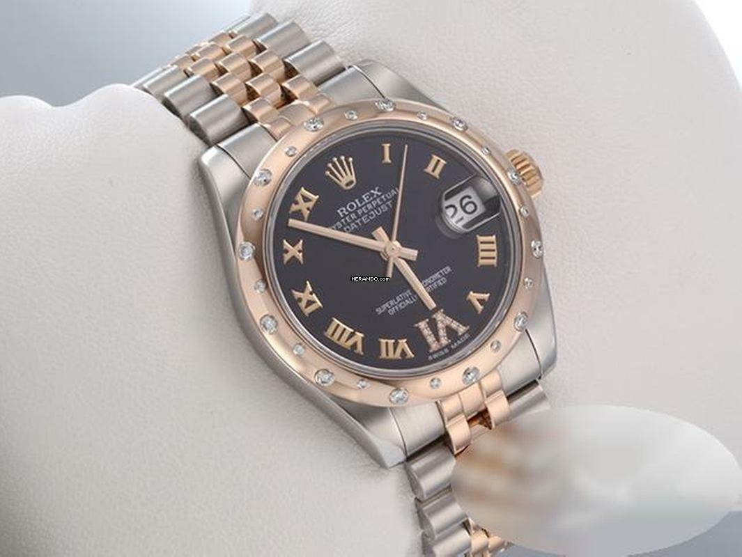 Rolex Datejust 31 Medium 31mm 178341 2014 Stahl Rosegold 750 Diamanten Stainless Steel 18kt Rose Gold Jubilé-band Chronometer Oyster