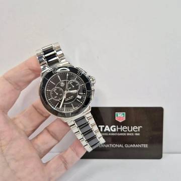  TAG Heuer Formula 1 Lady Chronograph Ceramic & Steel 41mm Quartz Completo 