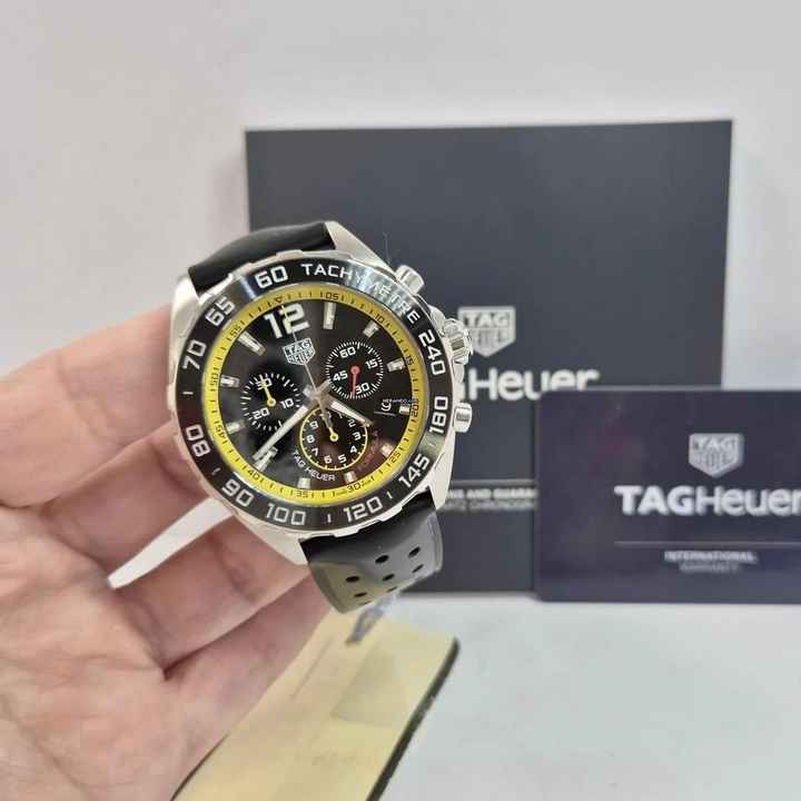  TAG Heuer Formula 1 Quarz Chronograph 43mm Yellow Edition Quartz Completo 