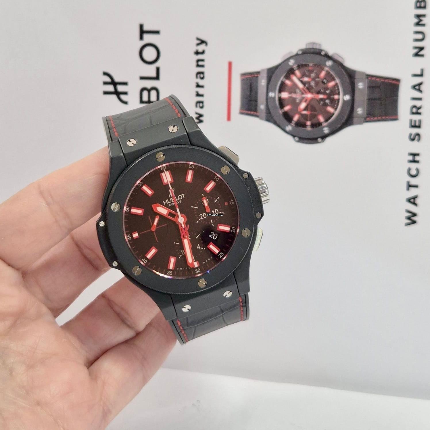  Hublot Big Bang 44 mm Red Magic Vendome Colection Cerâmica 44mm Completo 