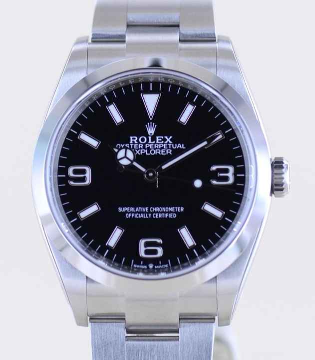  Rolex Explorer 36mm 124270 Top stickered Stahl Klassiker Top B+P 