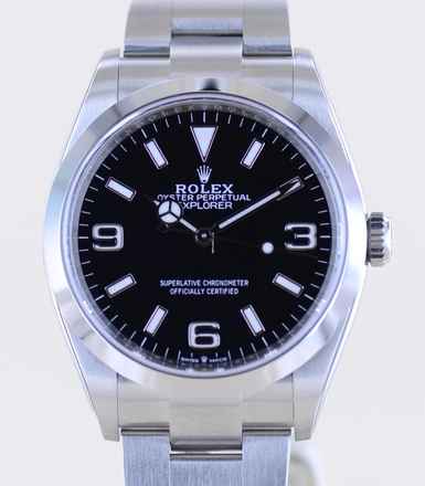  Rolex Explorer 36mm 124270 Top stickered Stahl Klassiker Top B+P 