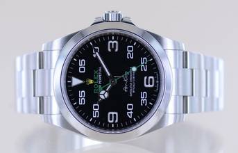 Thumbnail von Rolex Air King Oyster Perpetual Air-King black Dial Green 40mm 126900 Top B+P