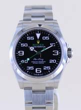 Thumbnail von Rolex Air King Oyster Perpetual Air-King black Dial Green 40mm 126900 Top B+P
