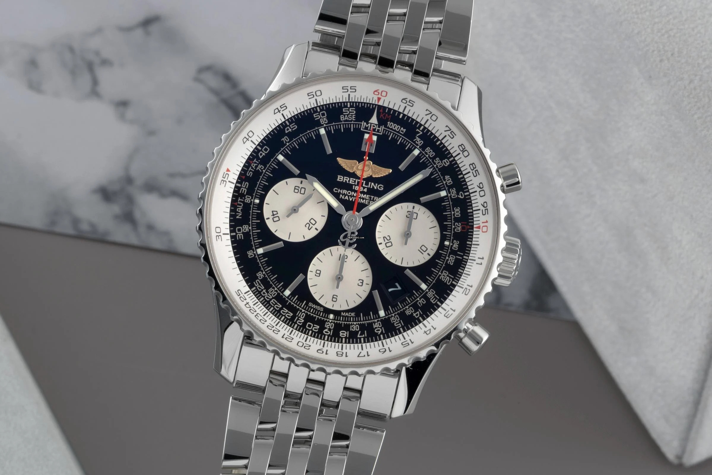  Breitling Navitimer 01 Automatik Edelstahl Ref. AB012012/BB01 B&P 