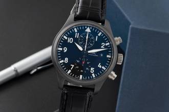 Thumbnail von IWC Fliegeruhr Chronograph Top Gun Pilot Top Gun Ceramic Automatik Herrenuhr Ref. IW389001 B&P