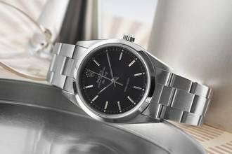 Thumbnail von Rolex Air King 34 Black Dial Oyster Edelstahl Automatik Herrenuhr Ref. 14000 Box