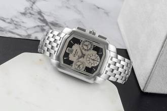 Thumbnail von Glashütte Original Senator Karrée Karreè Edelstahl Chronograph Ref. 39-32-17-04-04 B&P