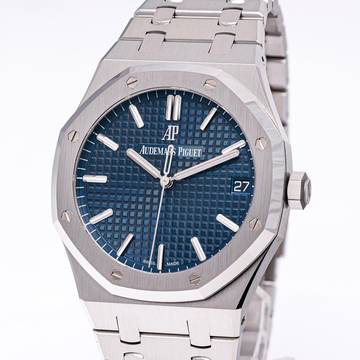  Audemars Piguet Royal Oak Steel 41 Blue – 15500ST.OO.1220ST.01 – like NEW – 09/2022 Full Set 