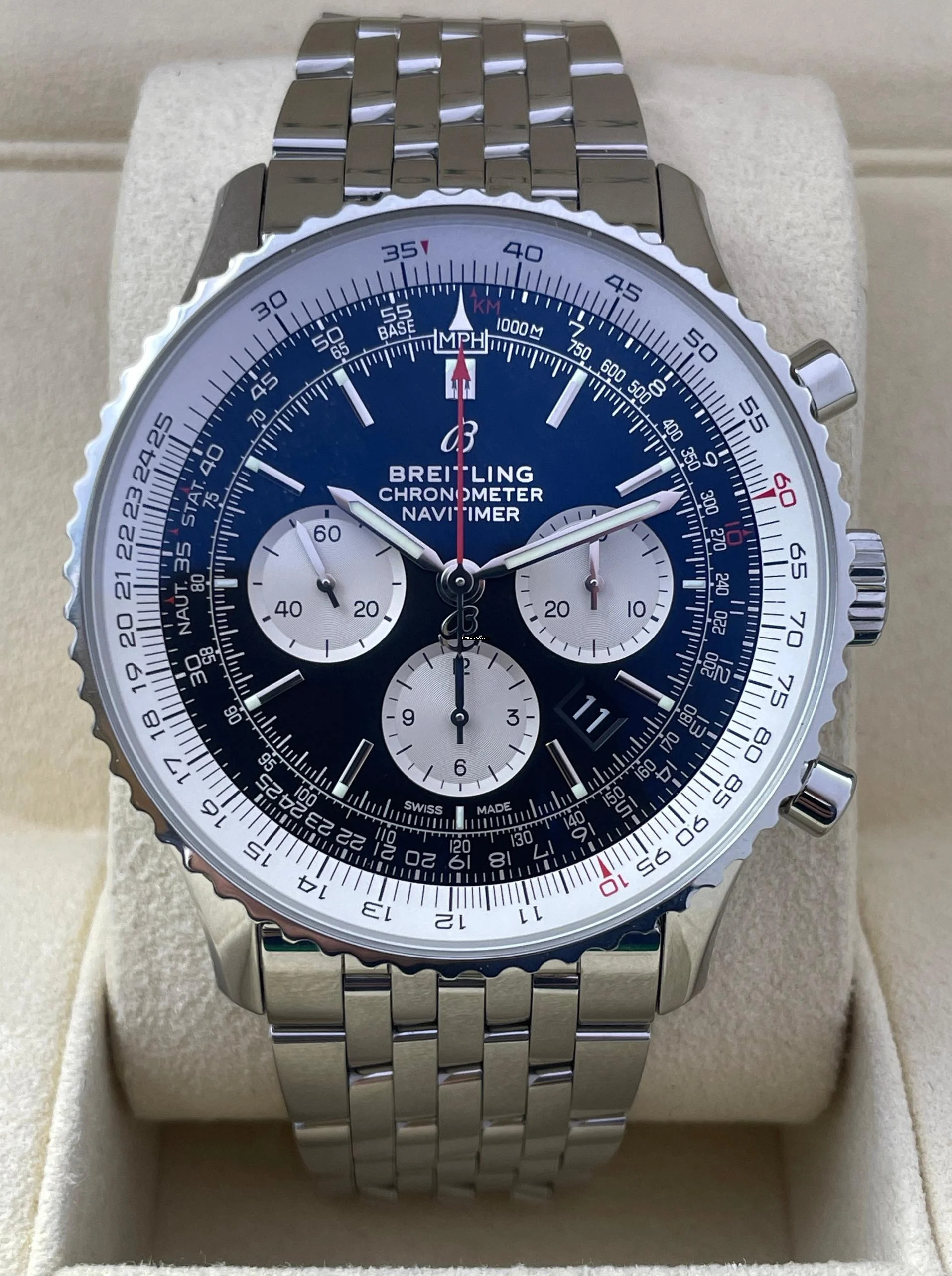  Breitling Navitimer 1 B01 Chronograph 46 FULL SET WITH BOX AND PAPERS LIKE NEW year:2020 