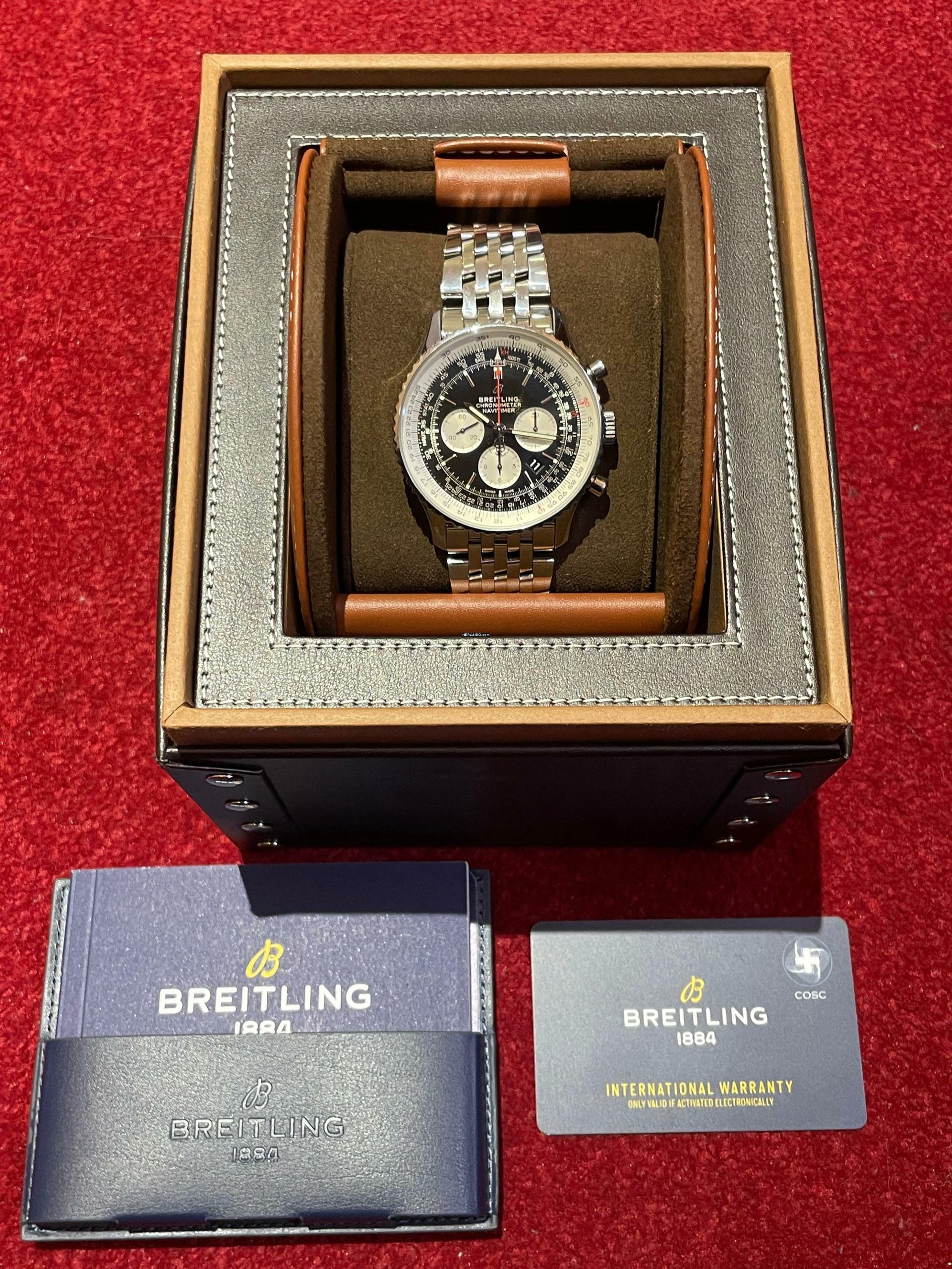 Thumbnail von Breitling Navitimer 1 B01 Chronograph 46 FULL SET WITH BOX AND PAPERS LIKE NEW year:2020
