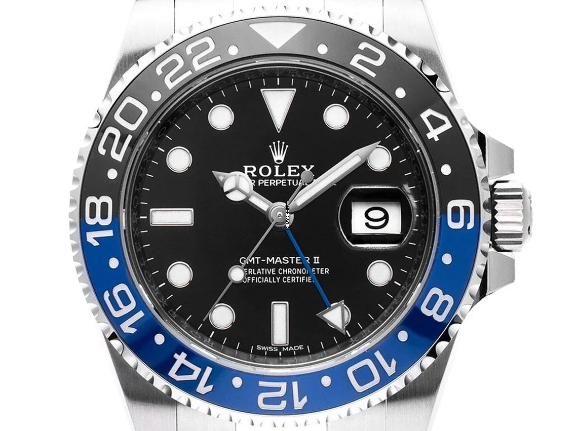 Rolex GMT-Master II Batman Ref.116710BLNR 2016 Full Set wie Neu Vintage GMT Master II Batman