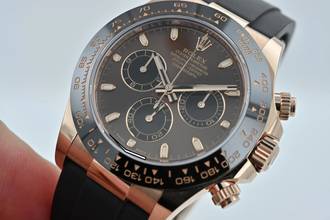 Thumbnail von Rolex Daytona Cosmograph 18k Rose Gold Chocolate 116515LN Rubber Strap Oysterflex