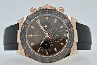 Thumbnail von Rolex Daytona Cosmograph 18k Rose Gold Chocolate 116515LN Rubber Strap Oysterflex