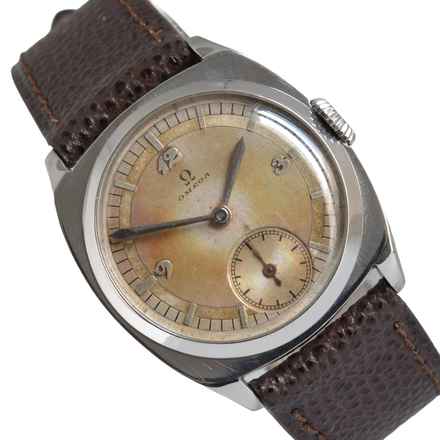  Omega Art Decò Filenios 31MM Cushion Tropical sector dial 1939 