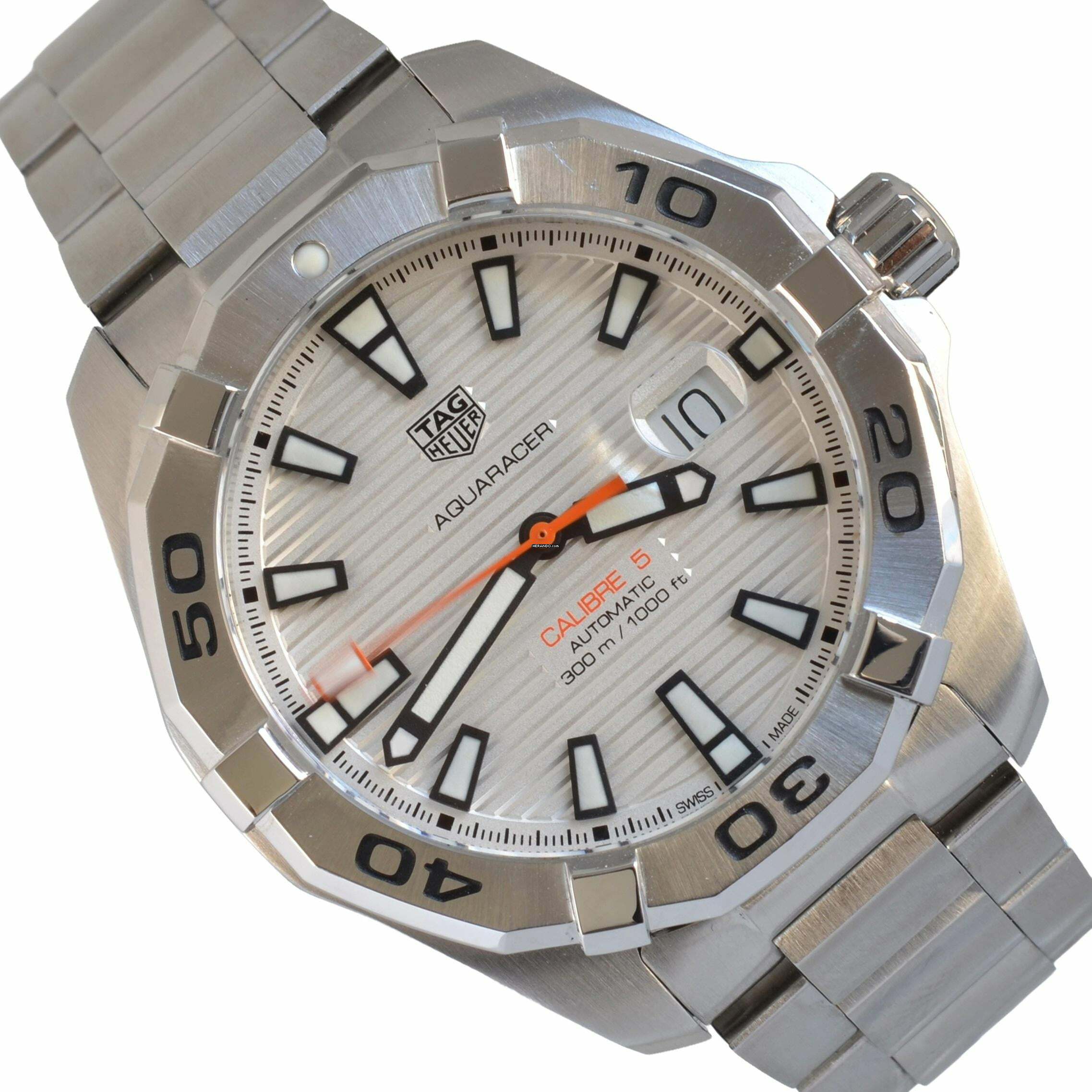  TAG Heuer Aquaracer 300M 43MM white dial Calibre 5 Automatic TOP Condition 