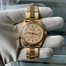 Thumbnail von Rolex Oyster Perpetual 6502 OCC Honeycomb cream dial yellow gold 18KT 1957