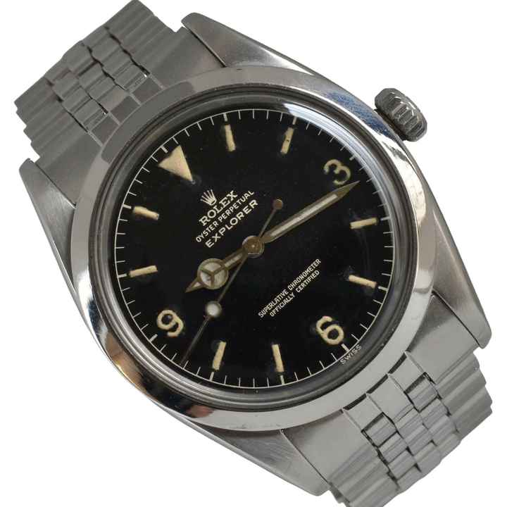  Rolex Explorer 1016 glossy brown gilt galvanic dial 1960 