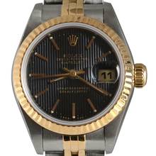 Thumbnail von Rolex Lady-Datejust 69173 Ladies 26MM black Tapestry dial Full Set