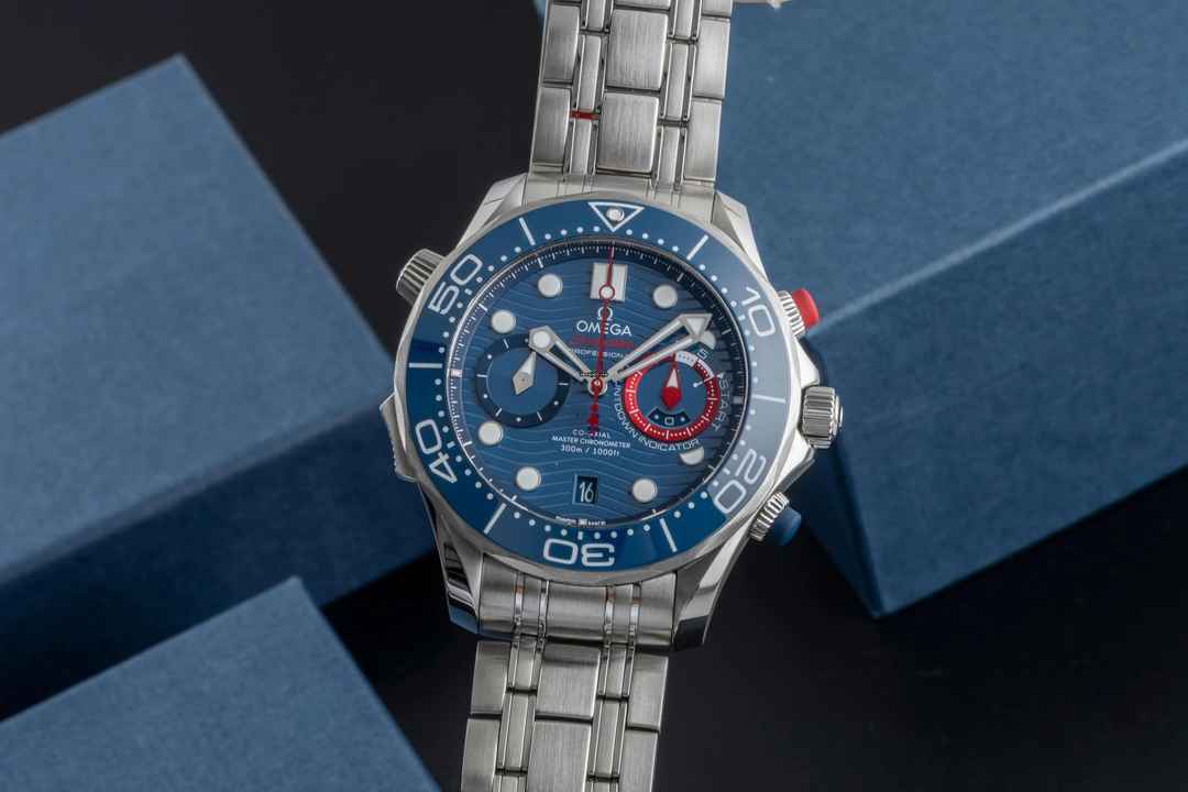  Omega Seamaster Diver 300 M Americas Cup Ref. 210.30.44.51.03.002 B&P 2023 
