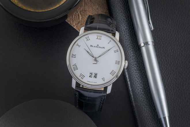  Blancpain Villeret Grande Date Stahl Automatik Herrenuhr Ref. 6669-1127-55B 
