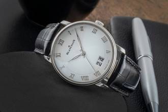 Thumbnail von Blancpain Villeret Grande Date Stahl Automatik Herrenuhr Ref. 6669-1127-55B