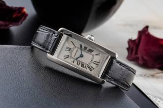 Thumbnail von Cartier Tank Américaine 18k (0,750) Weissgold Quarz Damenuhr Ref. W2601956 2489