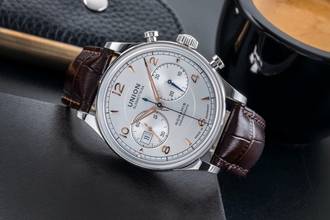 Thumbnail von Union Glashütte Noramis Chronograph Stahl Automatik Ref.D012.427.16.037.01 B&P