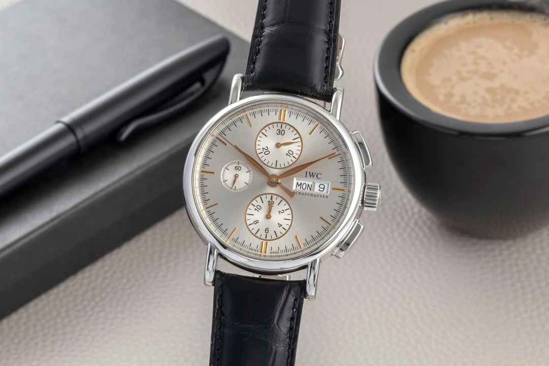  IWC Portofino Chronograph Stahl Automatik Herrenuhr Ref. IW378302 Papiere 