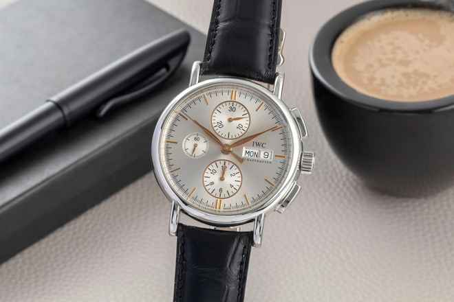  IWC Portofino Chronograph Stahl Automatik Herrenuhr Ref. IW378302 Papiere 